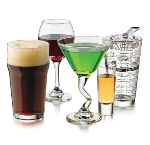 Libbey Entertainment Party Glass, 18-Piece, Clear