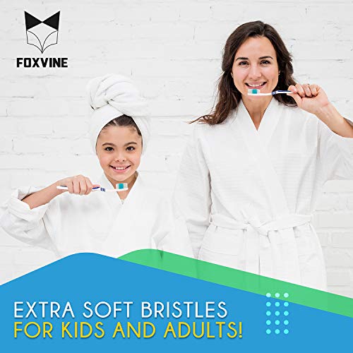Ecofox Bulk Toothbrushes 25 Pack | Individually Wrapped Travel Toothbrush Set For Adults & Kids | Made With A Medium-Soft Large Brush Head | Bpa-Free & Disposable! #TOP3
