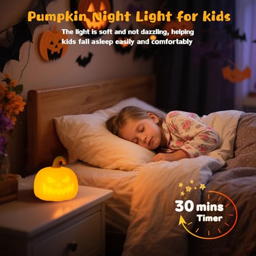 Lámpara de Noche Calabaza VEEKI para Niños miniatura 4