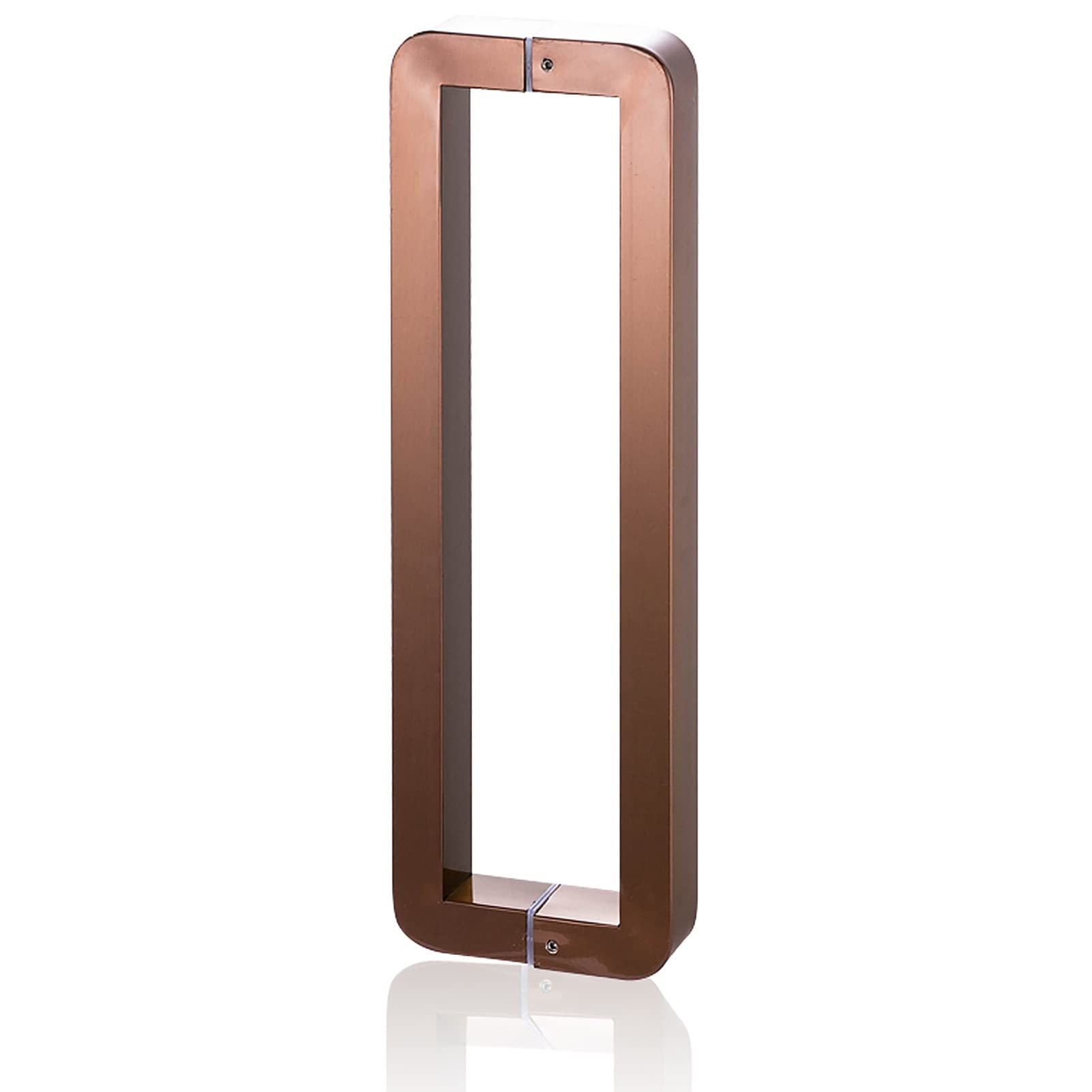 CWCQGH Commercial Bars/Barn/Shower Glass Gate Pulls,Stainless Steel Push Pull Door Handle, Office Shop Entry/Garages Sheds Gates Push Pull Bar, Double Sided,Rose Gold-92.5cm/36.4in