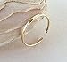 14K Solid Gold Toe-Midi-Knuckle Hammered Ring Stackable Minimal Open Band Adjustable size