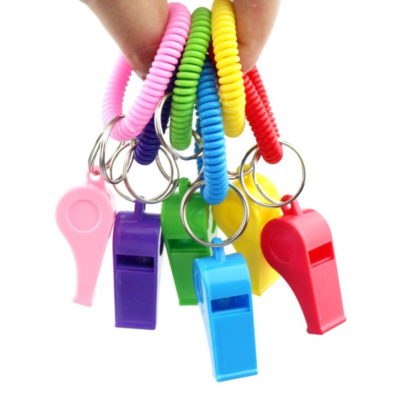 Pulseras con Silbato y Llavero, Set de 24 Plástico miniatura 5