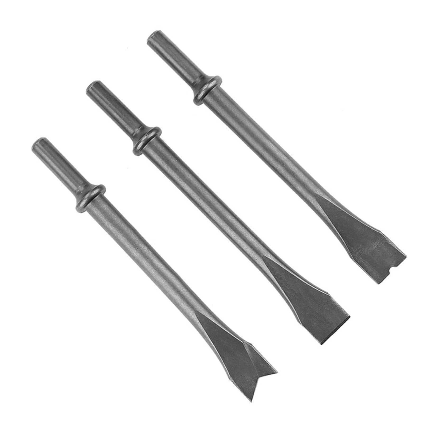 Heavy Duty, 3pcs Hammer Chisel Set Extra Round Shank Chisels Kit Power, Garden & Hand Tools Pneumatic Bit