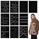 TPTGIAR 10 Blatt Nylon Flicken Selbstklebend Stoff, Selbstklebende Bügelflicken Schwarz, Wasserdicht Autositz Reparatur, Daunenjacke Reparatur Flicken für Jacken Zelte Oberbekleidung Rund Oval