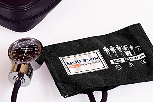 Mckesson Professional Large Adult Blood Pressure Aneroid Unit, Premium Chrome Style, 2-Tube, Burgundy (Each) #TOP12