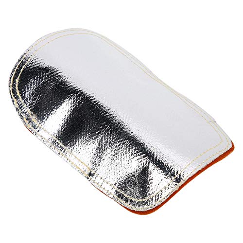 Anti Flame Stitching Sparking Shield Welding Pad, Leather Aluminized Back Welding Hand Pad for Welder Furnace - Image 2