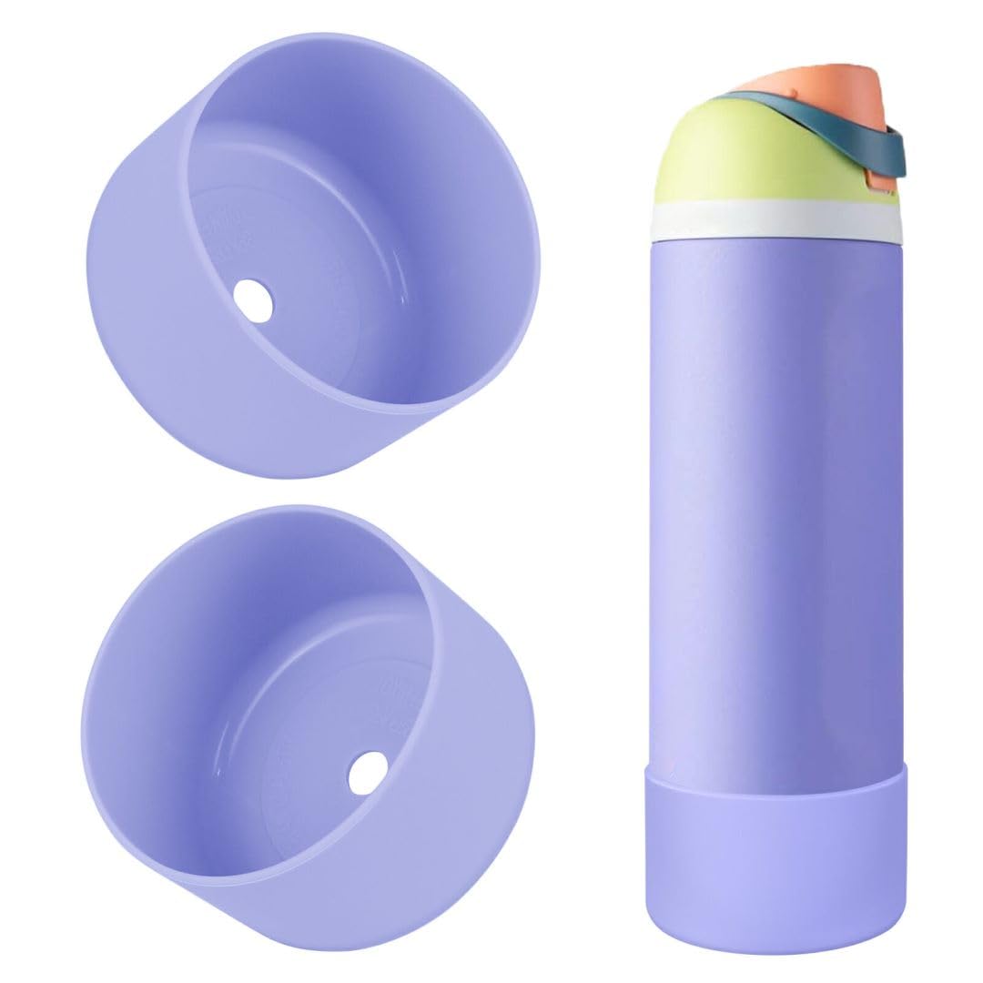 BKBY 2PCS Silicone Water Bottle Boot, Compatible with Owala 24oz 32oz 40oz, Protective Anti-Scratch & Anti-Dent No Noise Sleeve Cover for FreeSip/