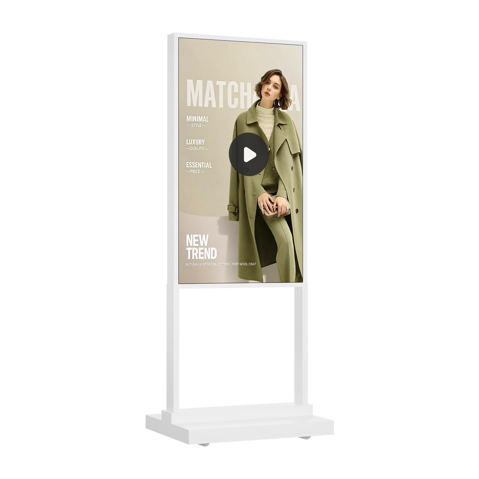 Écran de signalisation numérique 50 pouces, écran publicitaire portable, écran numérique LCD 4K, convient pour les magasins de détail, les restaurants, les centres commerciaux et les centres
