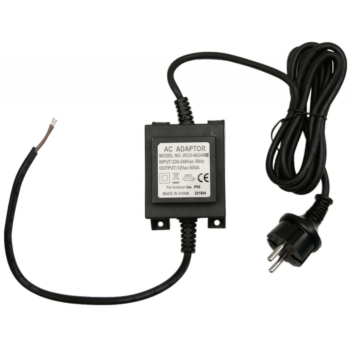 Transformateur 60W 12V de type AC étanche IP68 convient aux ampoules de piscine type PAR56