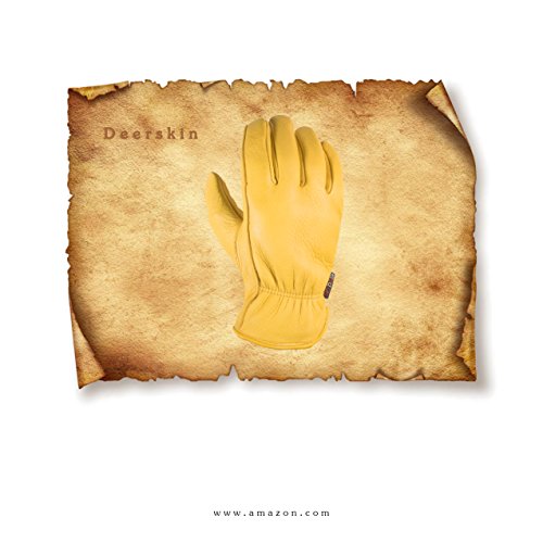 Skydeer Full Premium Genuine Deerskin Leather Hi-Performance Utility Driver Work Gloves For Kids (Sd2210/Xs, Unlined) #TOP6
