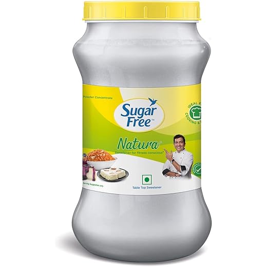 Sugar Free Natura, 1Kg, Jar | Equivalent to Sweetness from 10Kg Sugar | 100% Safe| Scientifically Proven & Tested|Sweet like Sugar but with zero calories|
