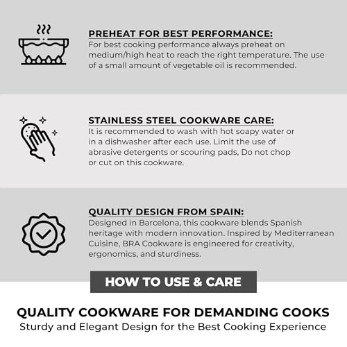 Image of BRA COOKWARE Signature Stainless Steel Sauce Pot w /Glass Lid | 6.3 Inch 1.2 Quart Professional Grade Saucepan | PFOA Free Warming Pot | All Cooktops | All Cooktops (incl. Induction) & Oven Safe