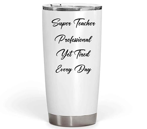 Miniatura 1 de Inspirational Gift Professional Teachers Day Gift, Pampering for Son's Teacher - Allday and Night Professionalism, Glad Message on 20 Oz White