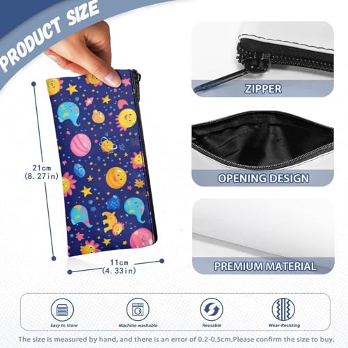 Image of Space Pencil Case for Boys Large Capacity Pencil Box for Crayon Scissors Lightweight Pen Holder Kindergarten Toddlers Cartoon Stationery Pouch