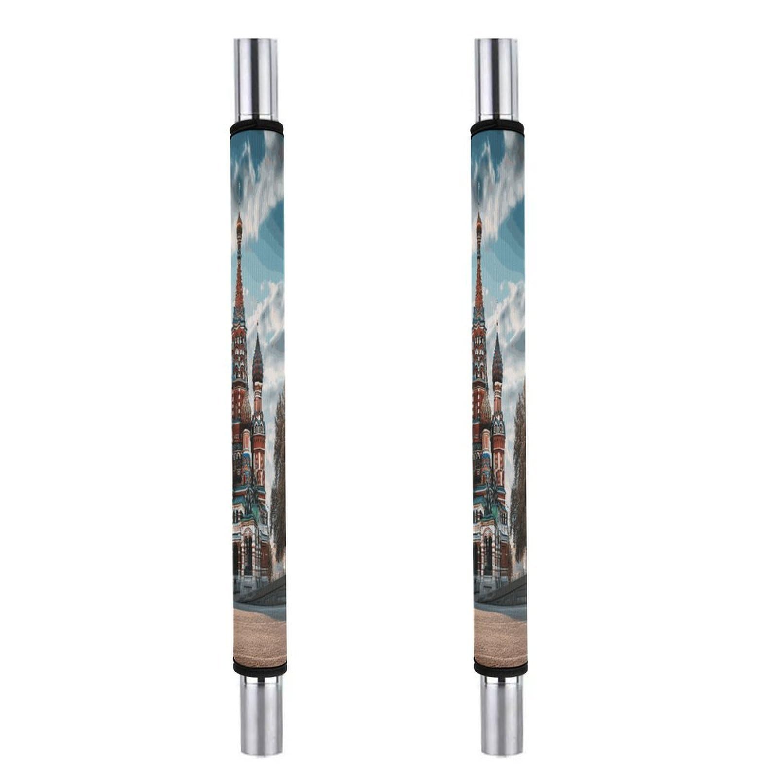 Adfgyerh Style St Basil Cathedral Red Square In Moscow Refrigerator Door Handle Covers 2 Pcs, Refrigerator Handle Covers Non-Slip Fridge Handle Covers For Oven Microwave Dishwasher Appliance Door Sleeves