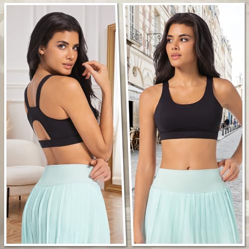 Sports Bras for Women High Impact Racerback Workout Tops Molded Cup Running Bra Sexy Backless Yoga Crop Top4