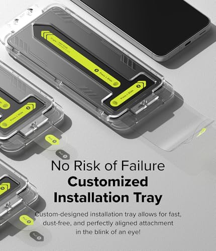 Image of Ringke for Samsung Galaxy A36 5G Screen Protector [Easy Slide, 2 Pack] | Easy Installation with Alignment Tool, Case Friendly Premium 9H Hardness Tempered Glass
