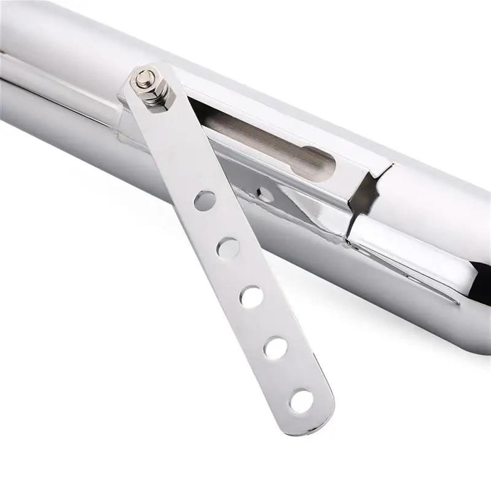 Universale Cromato Per Moto Cafe Racer Tubo Di Scarico Marmitta Coda Silenziatore Per Harley Bobber