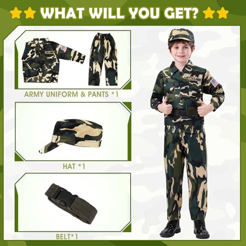 Disfraz de Ejército para Niños Talla Small miniatura 3