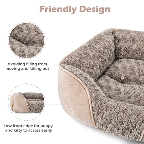 Invenho Medium Dog Bed For Large Medium Small Dogs Rectangle Washable Dog Bed, Orthopedic Dog Sofa Bed, Soft Calming Sleeping Puppy Bed Durable Pet Cuddler With Anti-Slip Bottom M(25"X21"X8") #TOP2