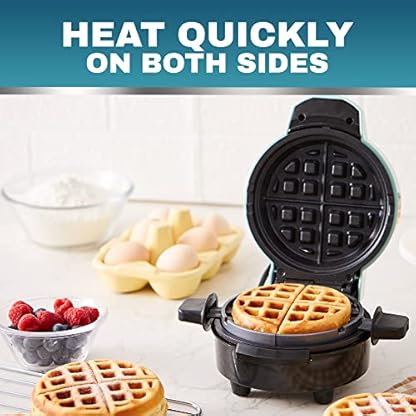 Elite Gourmet EWM380M Waffeleisen, antihaftbeschichtet, für 3,8 cm große Jumbo-Waffeln, lockere oder gefüllte Waffeln, Rösti, Keto, Snacks, Sandwiches, Eier, leicht zu reinigen, mintgrün – Bild 7