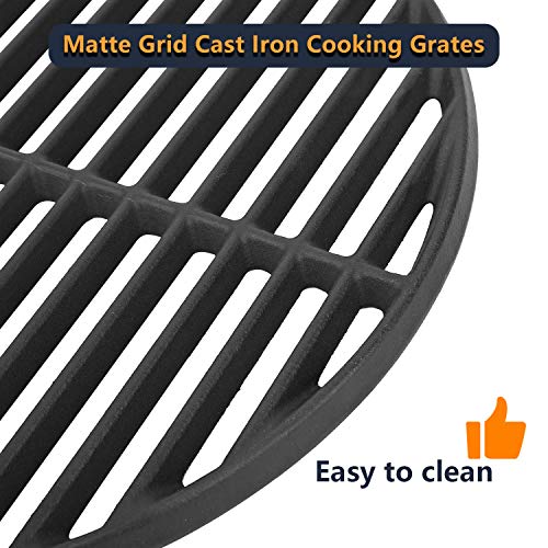 DcYourHome 15" Cast Iron Cooking Grid Grates Big Green Egg Replacement