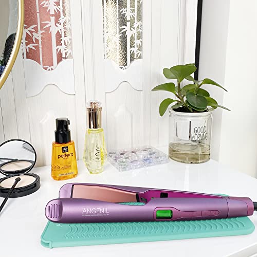 Image of ANGENIL Professional Heat Resistant Silicone Pouch for Cordless Flat Iron and Curlers in One, Hair Dryer, Hair Dryer, Curling Iron Clips, Gifts for Women