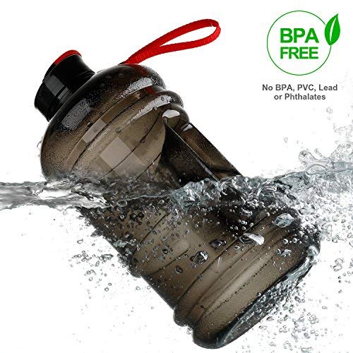 PORHOWE 2.2 Liter Sport Drinking Water Bottle BPA Free Plastic Big Capacity Large Leakproof Water Jug Container with Carrying Loop Water Bottle for Outdoor Sports Fitness Gym Workout Hiking & Office