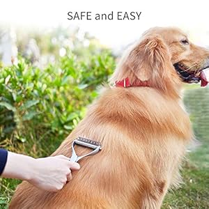   VivianHome-Pet-Dematting-Comb-for-Dogs-Pet-Grooming-Tool-for-Dogs-and-Cats-Hair-Remove-Dematting-Comb-Tool-for-Pets-Undercoat-Fur-Grooming-Rake-Knot-Cutter-for-Cats-Dogs-M