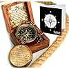 to My Son Compass with Wooden Box-Mom to Son Compass–Mother to Son Gifts-Graduation Day Gifts for Son-Hiking Backpacking Compass-Birthday Confirmation Students Baptism Communion Compass for Women Men
