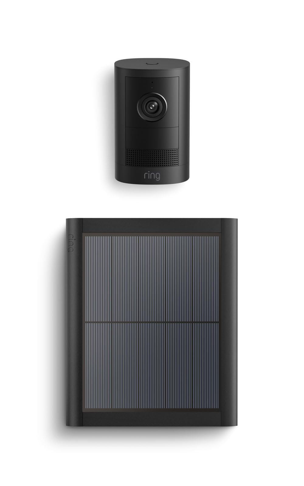 Ring Outdoor Cam, Solar (newest model), Home or business security, Wide-Angle Retinal 2K Video, 6x Enhanced Zoom, Night Vision for true color in low light, Black