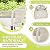 Flamaker 3 Piece Patio Set Outdoor Wicker Patio Chairs with Coffee Table & Cushions Bistro Conversation Set Porch Furniture for Patio, Balcony, Deck, Backyard