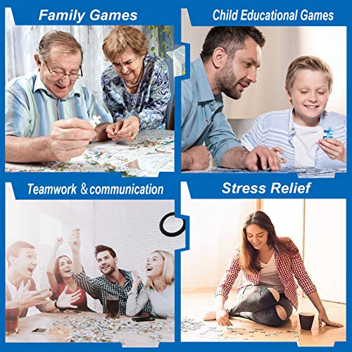 HOMOFY Puzzles for Adults(1000Pcs x 2) Jigsaw Puzzles for Adults Large Jigsaw Puzzle Space&Starry Night 19.7"x29.5" with 2 Colorful Poster Challenging Puzzle Toy Gift for Kids Age 3+