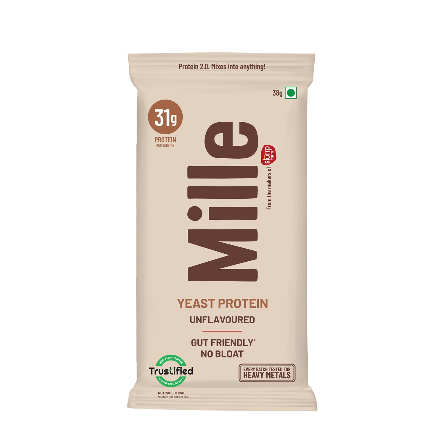 Mille Plant Protein | 31g Protein/Scoop | Unflavoured Trial Pack of 3 | Made with Fermented Yeast Protein Powder | No Bloat Vegan Heat-Stable | Has All 9 Essential Amino Acids | Mixes into Any Dish | 38g Trial Pack x 3 — Amazon image 10