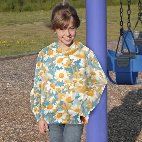 KLL Daisy Unisex Girls Boys Sweatshirt Casual Pullover Hoodies Kangaroo Pocket4