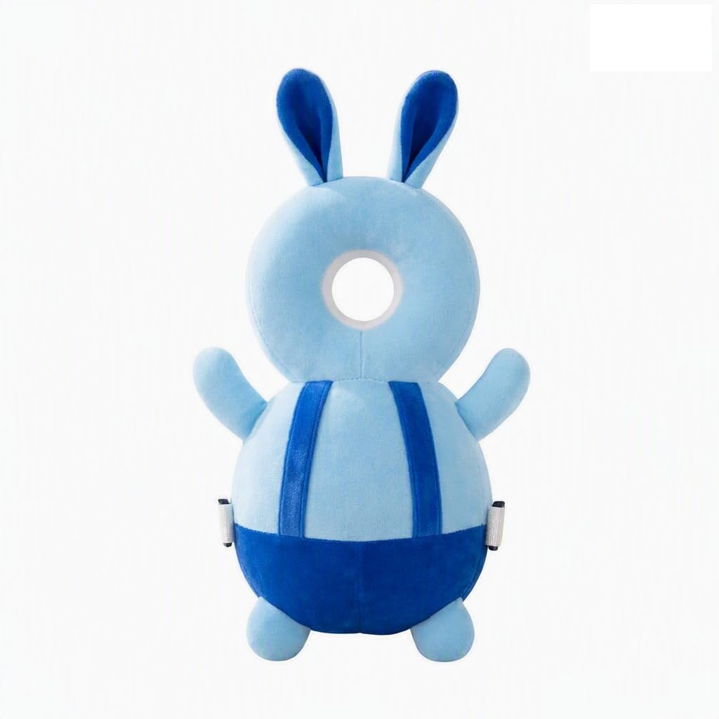 Blue Baby Safety Backpack Head Protector Cushion with Adjustable Straps Anti Fall Pillow for Crawling, Walking & Toddler Protection-image-36