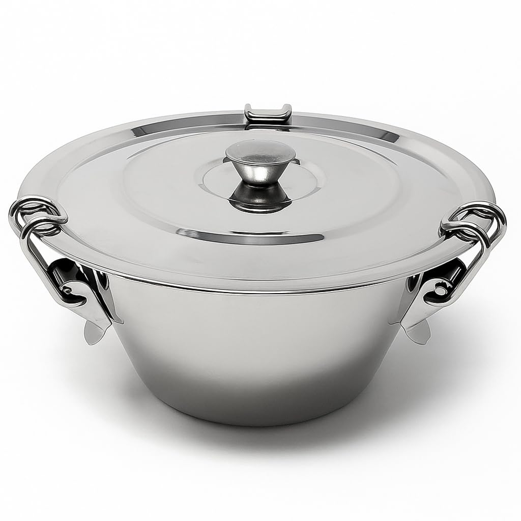 MGE Stainless Steel Pudding Mould with Lid - Egg Tart Mold - Individual Cake Tins with Lid - Yorkshire Pudding Tin - 16 cm