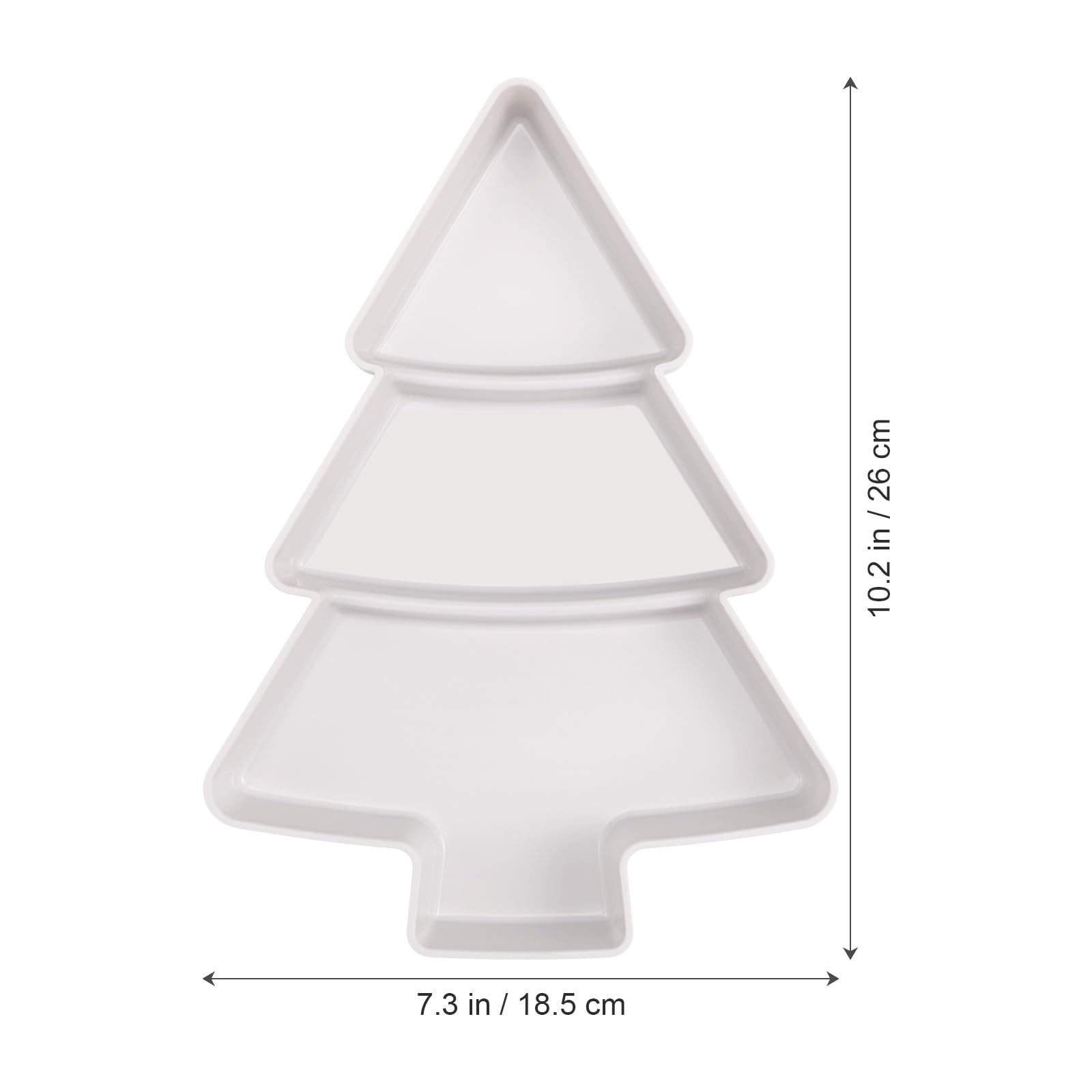 DOITOOL 2Pcs Snack Appetizer Trays Christmas Tree Shape Dessert Serving Dishes Snack Platter Christmas Serving Tray Fruit Cheese Dessert Tray Plate for Holiday Party - Image 3