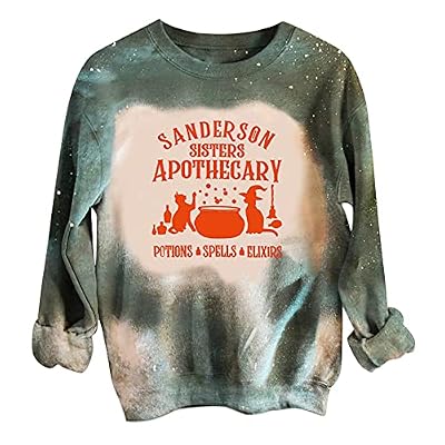 Women's Crewneck Sweatshirts Cute Letter Printed Long Sleeve Shirts Fall & Winter Casual Tie Dye Pullover Tops Green