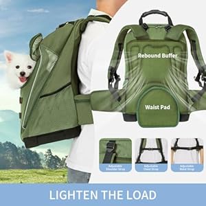 Petsfit-Pet-Dog-Carrier-Backpack-with-Upgraded-Weight-Reduction-Design-Cat-Dog-Backpack-with-Large-Ventilations-Easy-Fit-for-Traveling-Hiking-Camping-for-Small-Medium-Dogs-and-Cat-Green - Cucciolini Doodles   Petsfit-Pet-Dog-Carrier-Backpack-with-Upgraded-Weight-Reduction-Design-Cat-Dog-Backpack-with-Large-Ventilations-Easy-Fit-for-Traveling-Hiking-Camping-for-Small-Medium-Dogs-and-Cat-Green