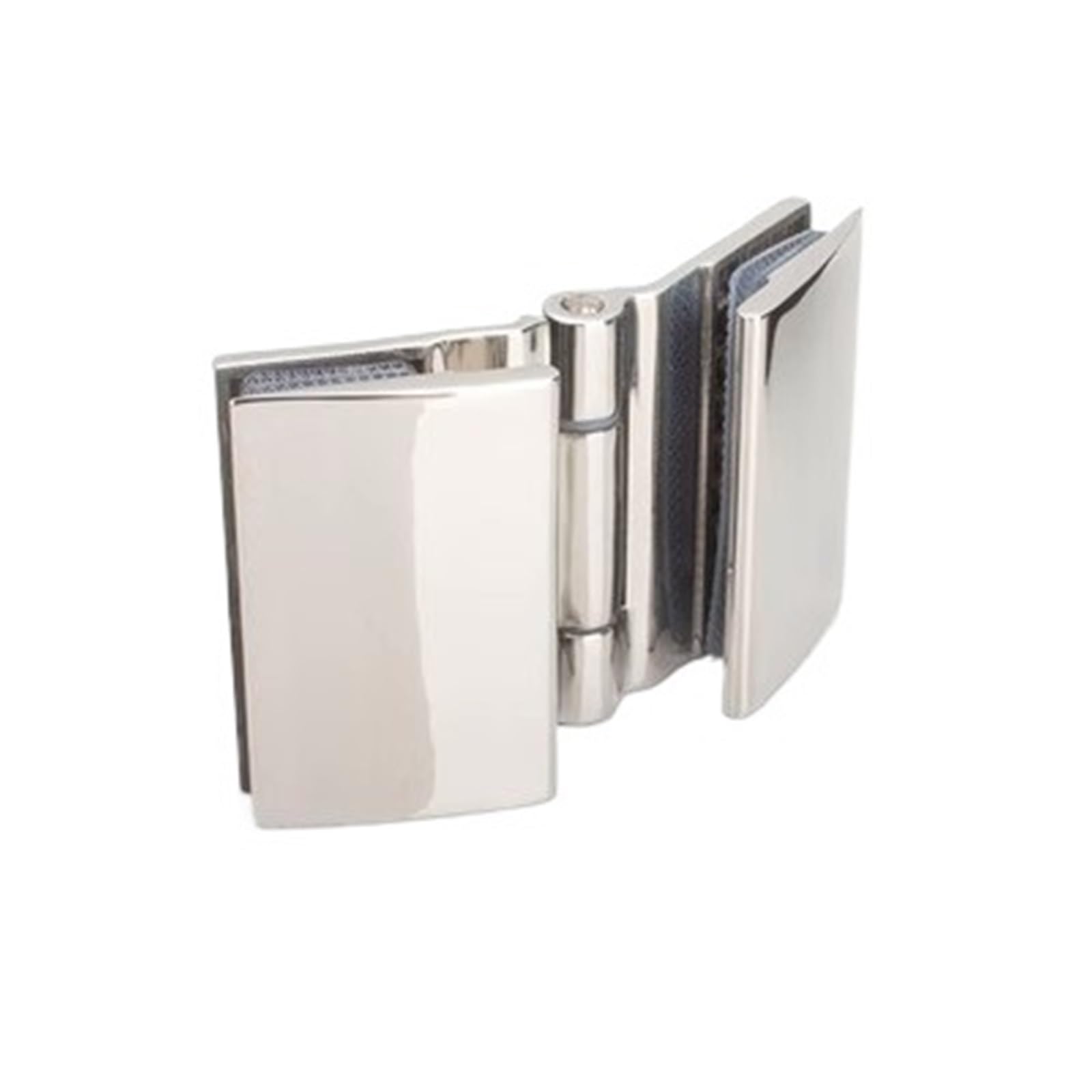Cnyuon Color 1 304 Stainless Steel Precision Cast Thickened Polished Shower Room Bathroom Door Screen With Inner Glass Clip Hinge For Glass Door(Color 1)