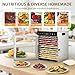 HOPERAN Food Dehydrator Machine with 12 Stainless Steel Trays – Digital Timer & Adjustable Temp Control for Jerky, Herbs, Fruits | Overheat Protection, BPA-Free, Includes Recipe Book