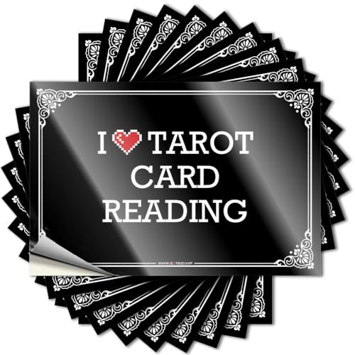 Tarjeta de tarot esponjosa con texto en inglés 'I Love Tarot para exteriores, Halloween, fácil de pelar, extraíble (8 x 12 cm)