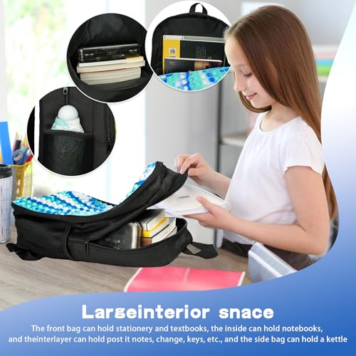 Kids Backpack Pop it Fidget Toys Backpack School Book Bag for 4-12 Year Old Boys and Girls Back to School Dual Compartments with Adjustable Straps Kids Holiday Gift Large 17"4