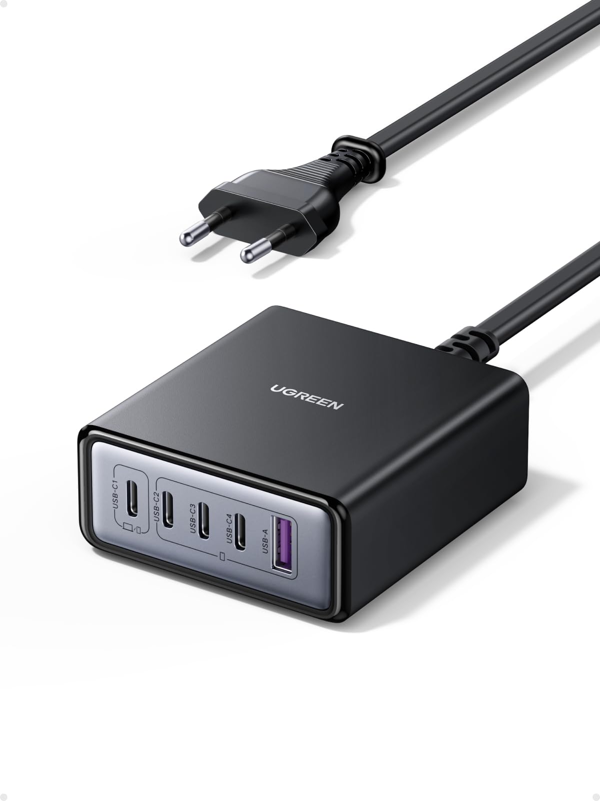 UGREEN Zapix 65W 5 Ports Chargeur USB C Rapide Bureau GaN Compatible avec iPhone 17 Pro Max Air 16 Plus 15 14 13 12 iPad Mini MacBook Pro Air Neo Galaxy S26 S25 S24 S23 2M Câble Alimentation Inclus