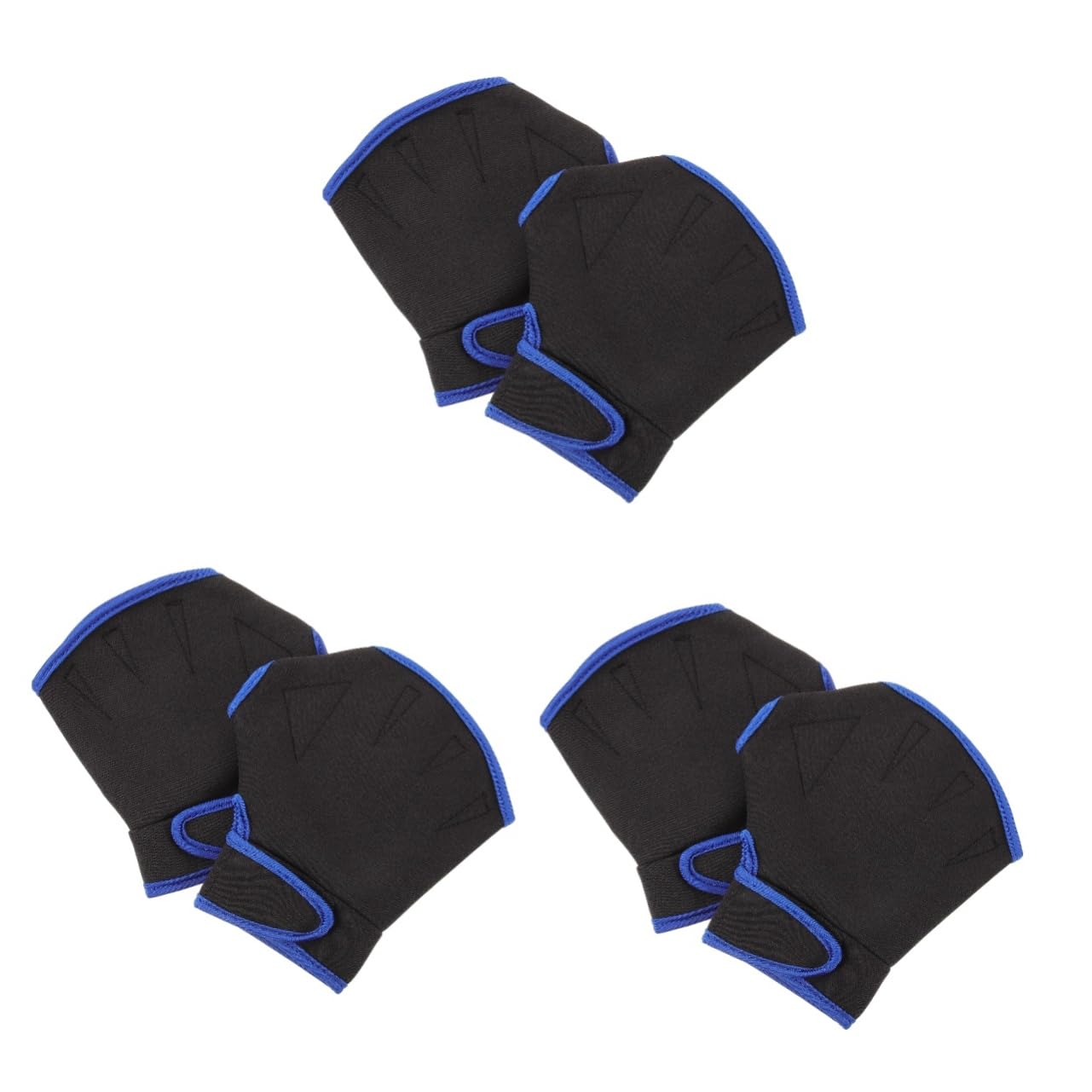 Mikikit 3 Pairs Swimming Gloves Diving Training Gloves Neoprene Material Safe for Water Sports