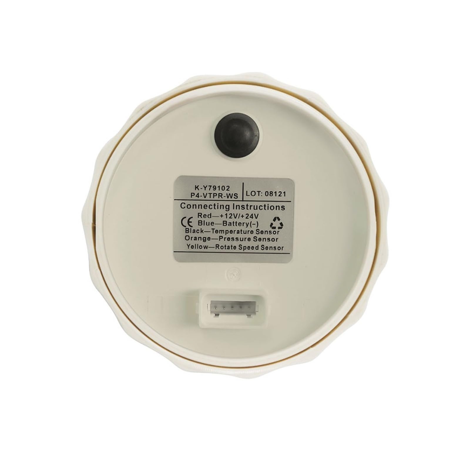 Tacómetro digital de velocidad de rotación de 85 mm, 8000 RPM, 25-120 ℃, temperatura del agua, 0-1 MPa, voltaje de presión de aceite, luz de fondo roja, 9-32 V(Nero)