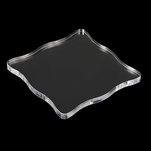 Miniatura 10 de PATIKIL Bloque de sello acrílico de 2 x 2 pulgadas, bloque de estampado transparente, bloques de montaje decorativos, forma de cabeza para álbumes