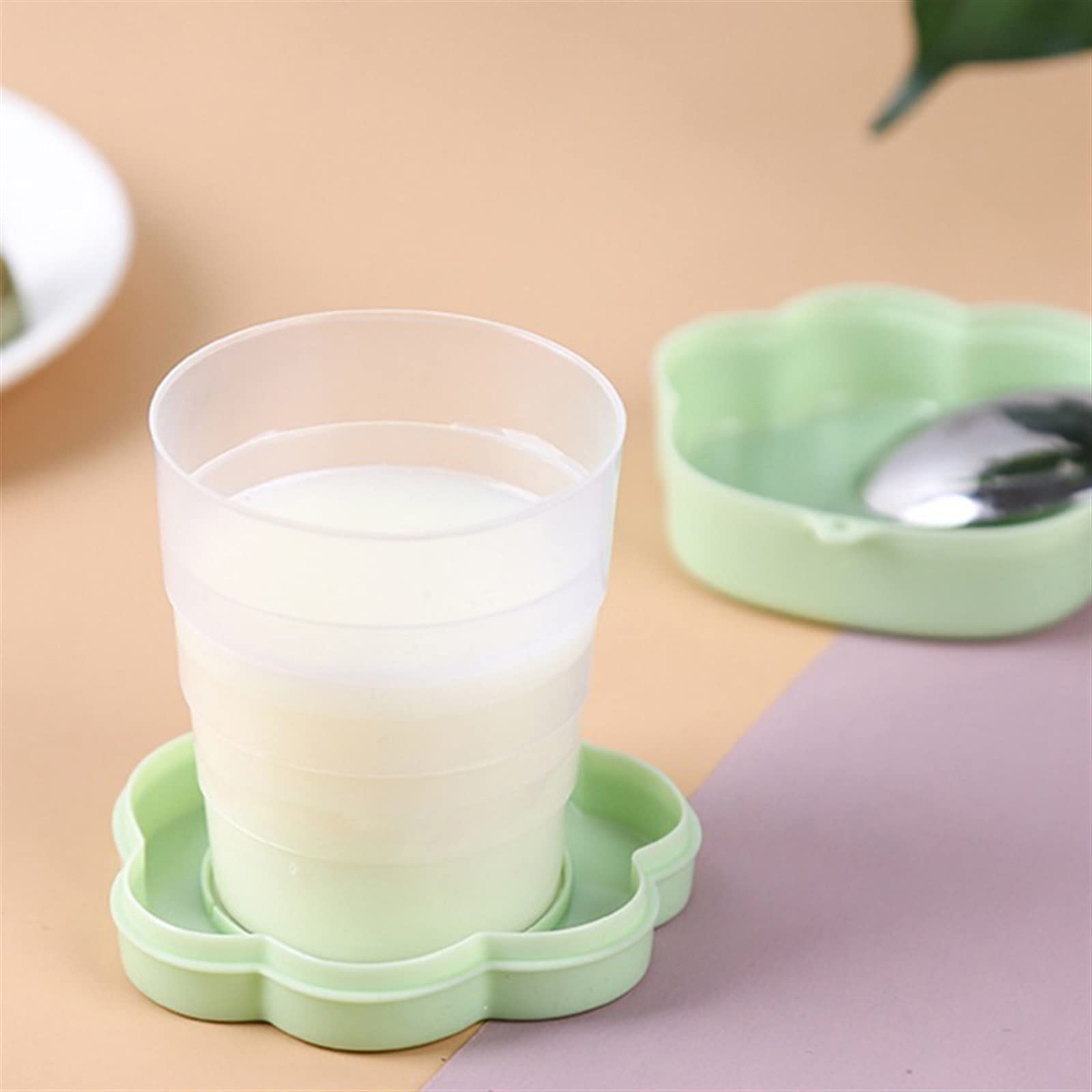 Reise-Kaffeetasse Reise-Klapp-Plastik-Wasser-Schale Tragbares Teleskop-Trinken Faltbare Kaffeetasse Multifunktions-Becher Drinkware