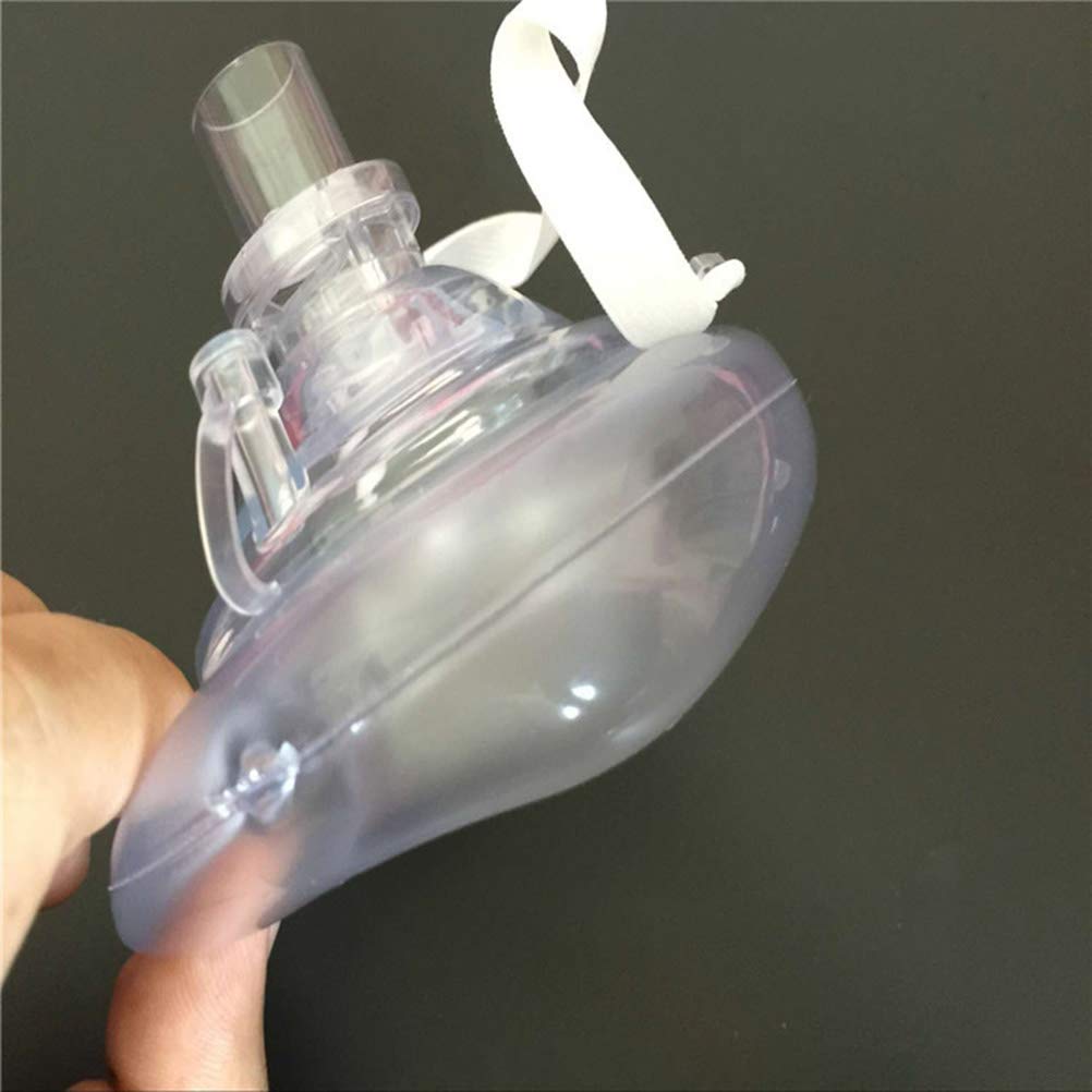 CPR Rescue Mask, primo soccorso, per adulti/bambini, custodia rigida con cinturino da polso